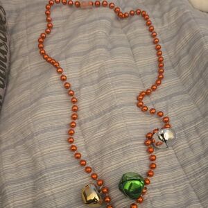 Festive Beaded Necklace with Bells